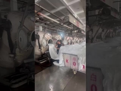 Ηχογράφηση επί τόπου της διαδικασίας παραγωγής του δικού εργοστασίου υφασμάτων της Jiarui Textile Company